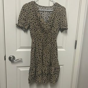 Brown with black spots